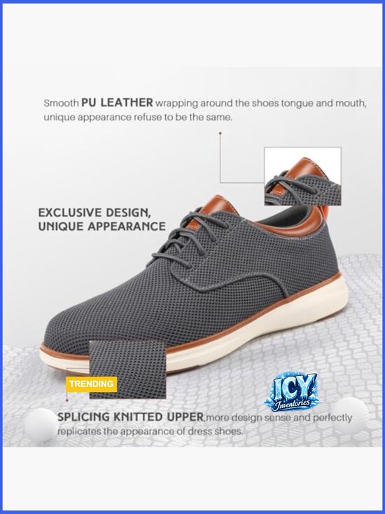 Wide Casual Dress Oxfords Business Shoes Mesh Breathable Comfortable Walking main image 4